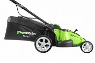 Газонокосилка аккумуляторная GreenWorks G40LM49DB TwinForce 49см 40В зеленый