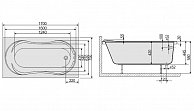 Ванна акриловая    Sanplast CLASSIC WP/CL 170*75 + STW-1