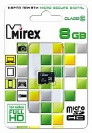 Карта памяти microsdhc Mirex 8GB class 10 (13612-MC10SD08)
