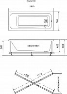 Ванна Triton Прага 180 NEW 1800х800 мм, Базовая (+гидро)