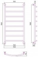 Полотенцесушитель водяной Сунержа ГАЛАНТ+ 1000х500 00-0200-1050