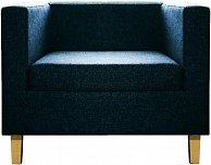Кресло Бриоли Билли Д J17 темно-синий светлые опоры