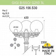 Садово-парковый фонарь Fumagalli Globe 250 G25.156.S30.BZE27