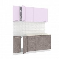 Готовая кухня Кортекс-мебель Корнелия ЛИРА 1,8 м Сирень / Оникс, Мадрид