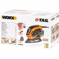 Шлифовальная машина Worx WX648 черный, оранжевый