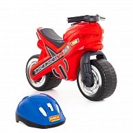 Каталка  Полесье мотоцикл МХ со шлемом  46765