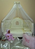 Комплект в кроватку Балу УЛЫБКА 7пр (ш4074) розовый
