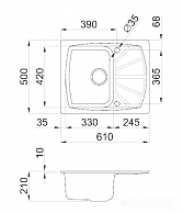 Кухонная мойка  Elleci Living 125  Antracite 59