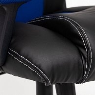 Кресло компьютерное  TetChair DRIVER кож/зам/ткань, черный/синий, Россия