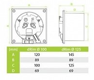 Вытяжной вентилятор AirRoxy dRim 100HS-C169 золотистый