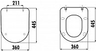 Унитаз подвесной Creavit FE322-11AM00E-0000 серый серый FE322-11AM00E-0000+KC0903.01.0400E