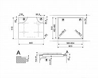 Газовая варочная панель Smeg PV164SSA