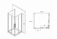 Душевой уголок Abber Schwarzer Diamant AG02090BH