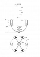 Подвесной светильник  Maytoni MOD223PL-06BS