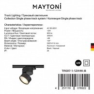 Светильник Maytoni TR007-1-12W4K-B