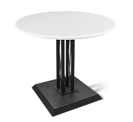Обеденный стол Sheffilton SHT-TU6-BS2/80 черный муар/белый шагрень