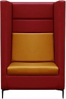 Кресло Бриоли Дирк L19-L17 (красный, желтые вставки)