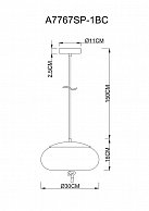 Светильник подвесной Arte Lamp Cody A7767SP-1BC