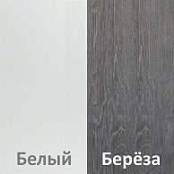 Комод Кортекс-мебель БАРИ 160 6ш Белый / Белый / Берёза