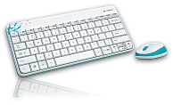 Набор клавиатура + мышь Logitech Wireless Desktop MK240 White