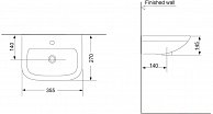 Умывальник Roca WL 004 355X270X145 WB-HDWL 004