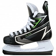 Коньки хоккейные Black Aqua  HS-208  белый, зеленый, черный (р.40)