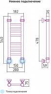 Полотенцесушитель водяной  Сунержа Богема plus прямая 500х150 (вертикальное/диагональное/нижнее подключение) ( 00-4102-5015)