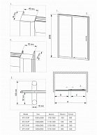 Душевая дверь Deante CYNIA  прозрачное стекло KTC 010P