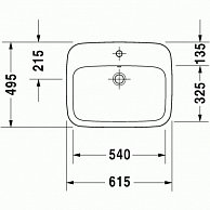 Умывальник Duravit DuraStyle 615 Белый 0374620000