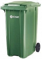 Мусорный контейнер на колесах ESE 360 л зелёный