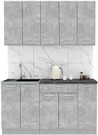 Готовая кухня Интерлиния Мила Лайт 1.5 (бетон/бетон/кастилло темный)
