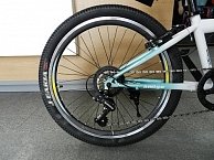 Велосипед детский Nicole 24 бело-бирюзовый, V-brake (7 скоростей, Original SHIMANO SL-TX50-7R/TZ31)