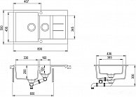 Кухонная мойка  AquaSanita SQT 151 graphite