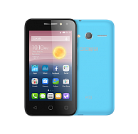 Мобильный телефон Alcatel 5010D (PIXI 4)  черный +задняя крышка UV Blue (голубая)