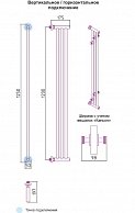 Полотенцесушитель водяной  Сунержа Хорда  1200х195 (вертикальное/горизонтальное подключение)