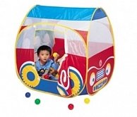 игровые палатки, домики, сухие бассейны Calida Дом + 100 шаров Автомобиль красный, синий, желтый (654)