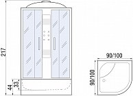 Душевая кабина River Temza 90/44 МТ