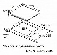 Индукционная варочная панель Maunfeld CVI593SBBK черный