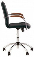 Кресло офисное Новый стиль Samba GTP V-14 поворотная, к/з черный, подлокотники к/з