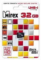 Карта памяти microsdhc Mirex 32GB class 10, UHS-I (13612-MCSUHS32)
