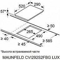 Индукционная варочная панель Maunfeld CVI292S2FBG LUX бежевый