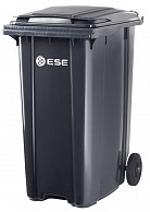 Мусорный контейнер на колесах ESE 360 л серый