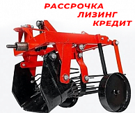 Картофелекопалка от ВОМ для мотоблока МТЗ КМ-5 (металлические колёса)