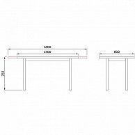 Стол Drewmix WENUS 2 S 140(180)*80*76, белый / белый