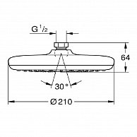 Верхний душ Grohe Tempesta 210 26408000 Хром/серебро 26408000