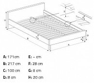 Кровать Halmar Padva 160/200 NEW