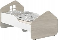 Стилизованная кровать детская Baby Master Lina шимо светлый/белый