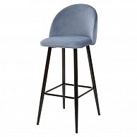 Барный стул Дамавер MALIBU G108-56 пудровый синий, велюр