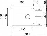 Кухонная мойка  Elleci  Unico 310  Dark Grey K99