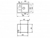 Кухонная мойка Teka Stone 45 S-TG 1B 1D черный металлик/ручной слив (115330045)